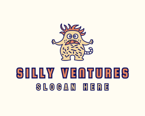 Funny Hairy Monster logo design