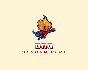 Grill - Superhero Flame Boy logo design