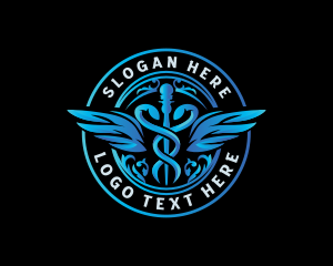 Medical Symbol - Hospital Medical Caduceus logo design