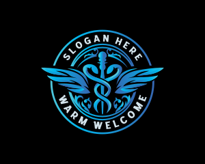 Hospital Medical Caduceus logo design