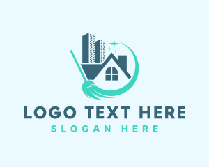 Broom - Sparkling Clean Housekeeping logo design