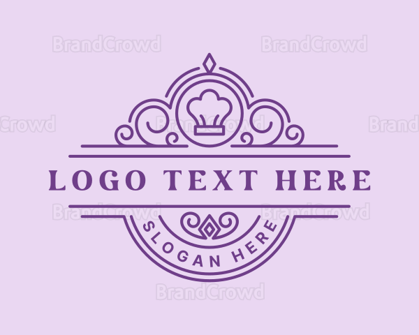 Fancy Chef Toque Dining Logo