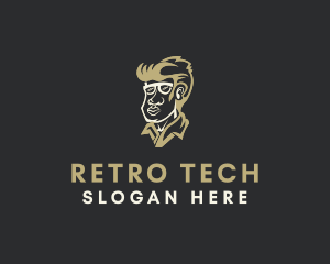 Cool Retro Man  logo design