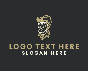 Man - Cool Retro Man logo design