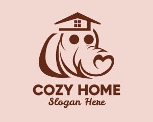 Heart Dog House  logo design