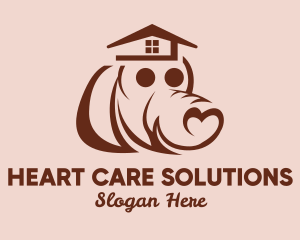 Heart Dog House  logo design