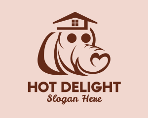 Heart Dog House  logo design