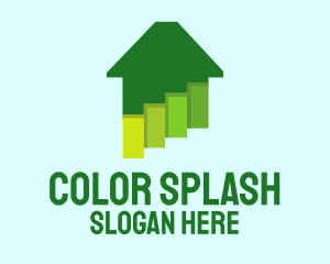 Green Home Paints logo design