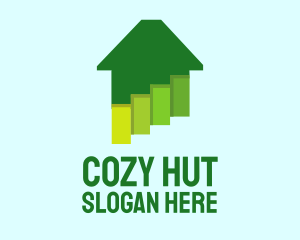 Hut - Green Home Paints logo design