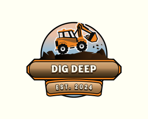 Excavation Builder Contractor logo design