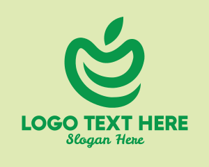 Fruit Stall - Simple Green Apple logo design