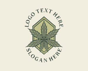 Cbd - Retro Marijuana Leaf logo design