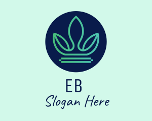Vegetarian - Leafy Nature Crown logo design