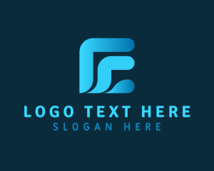 Aw - Modern Tech Letter E logo design
