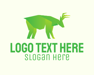 Antler Deer Origami  Logo