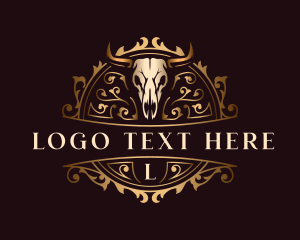 Ox - Luxury Buffalo Ranch logo design