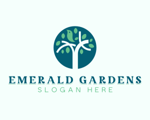 Environmental Garden Tree logo design