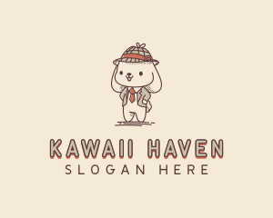 Kawaii - Cartoon Bunny Pet logo design