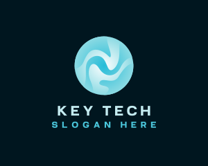 Fluid Ripple Tech logo design