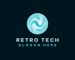 Fluid Ripple Tech logo design