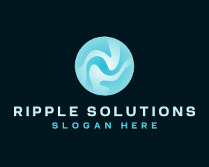 Fluid Ripple Tech logo design