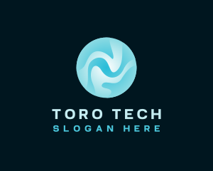 Fluid Ripple Tech logo design