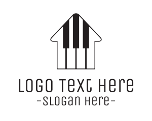 Concert Pianist - Piano Keys House logo design