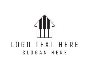 Song - Piano Keys House logo design