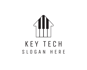 Piano Keys House logo design