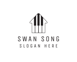 Piano Keys House logo design