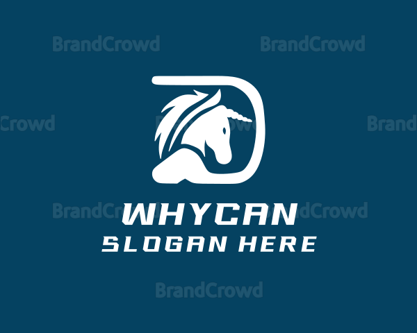 Magic Unicorn Horse Logo