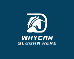 Mythic - Magic Unicorn Horse logo design