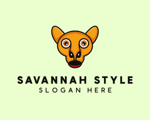 Savannah - Kangaroo Face Head logo design