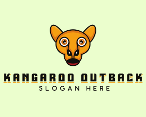 Kangaroo Face Head logo design