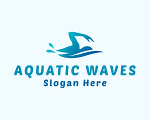 Swimming - Water Splash Swimming logo design