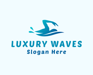 Water Splash Swimming logo design