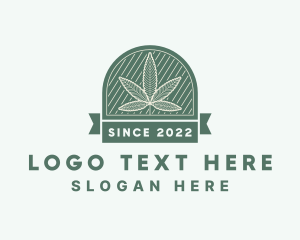 Cannabis Leaf Emblem Logo