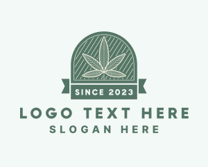 Medicinal - Cannabis Leaf Arch logo design