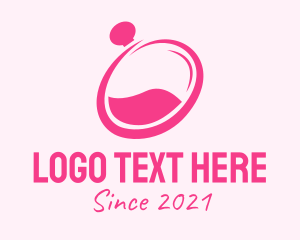 Scented Oil - Pink Perfume Bottle logo design