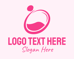 Pink Perfume Bottle Logo