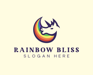 Rainbow Pony Unicorn logo design