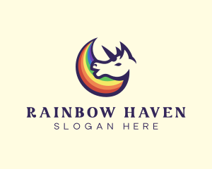 Rainbow Pony Unicorn logo design