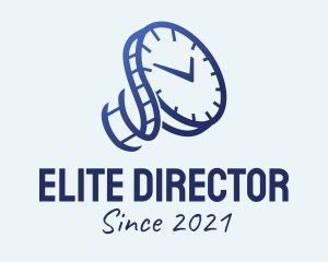 Director - Blue Time Clock Watch Reel logo design