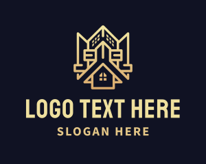 Gold - Geometric Luxury Property logo design