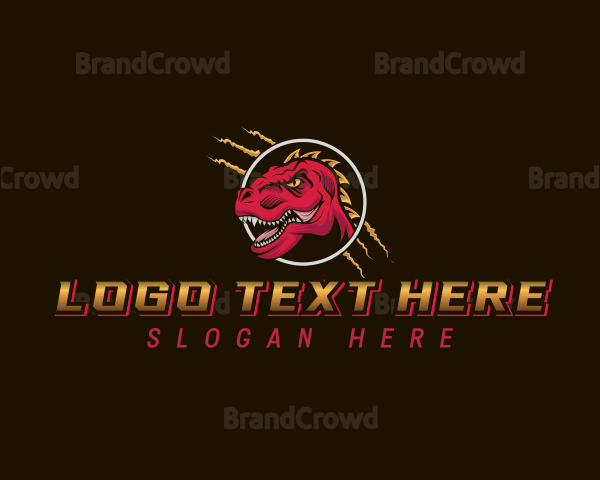 Tyrannosaurus Dinosaur Gaming Logo