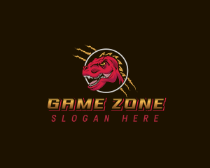 Tyrannosaurus Dinosaur Gaming logo design