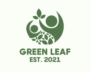 Green Vegetarian Wellness logo design