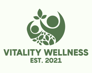 Green Vegetarian Wellness logo design