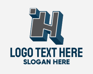 3D Graffiti Letter N Logo