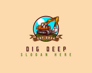 Industrial Digging Backhoe logo design